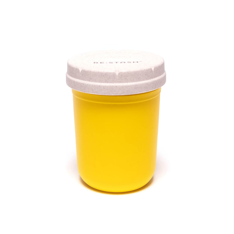 Re:Stash - Yellow Jar w/ White Lid - 8oz - The Cave