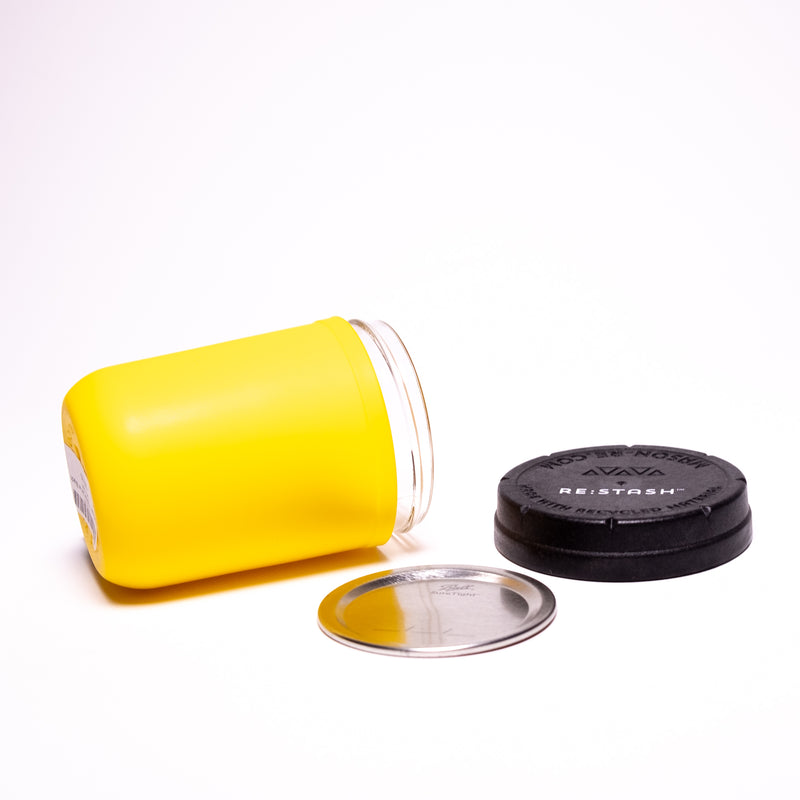 Re:Stash - Yellow Jar w/ Black Lid - 8oz - The Cave