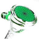 Phoenix Star - 13" Beaker w/ Tree Percs - Green & Gold Label - The Cave