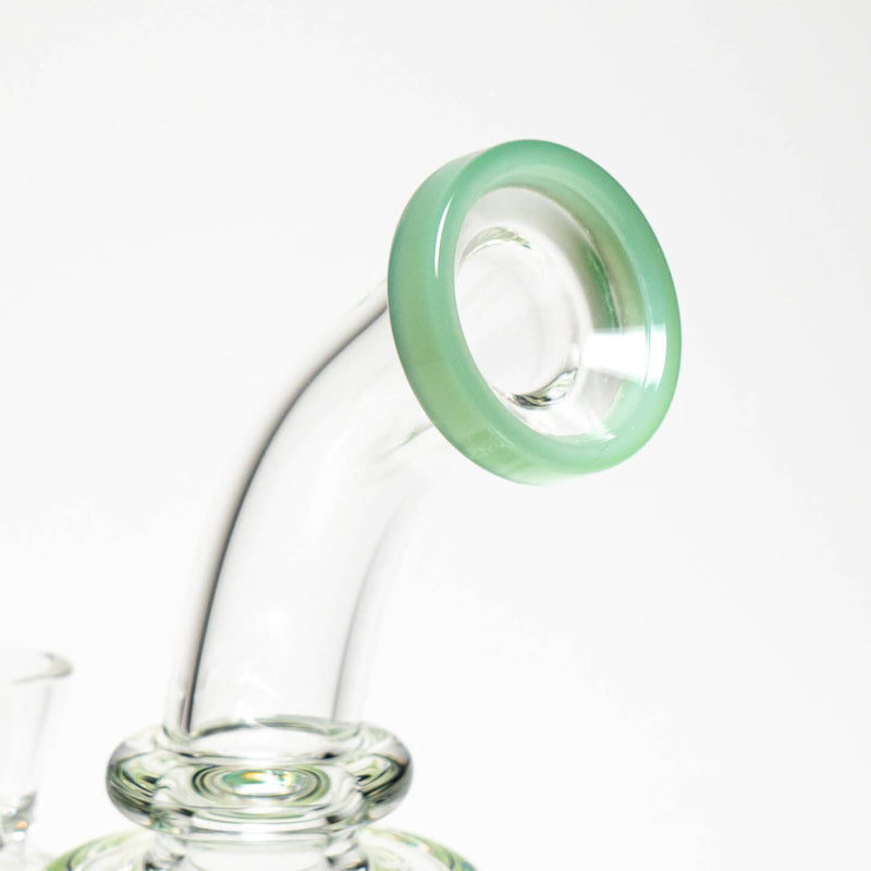 Shooters - Double Tree Perc Rig - Milky Green Accents - The Cave