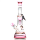Phoenix Star - 14" Tree Perc Beaker - 8 Arm - Milky Pink - The Cave