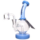 Phoenix Star - Hollow Foot Orb Bubbler - Milky Blue - The Cave