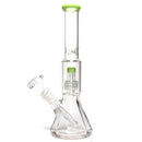 Shooters - 12" Diamond Base Beaker - Shower Head - Milky Green - The Cave