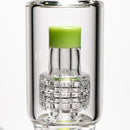 Shooters - 12" Diamond Base Beaker - Shower Head - Milky Green - The Cave