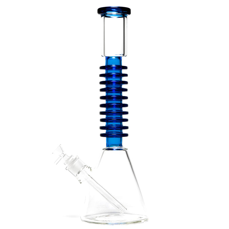 Shooters - 16" Ribbed Neck Beaker - Blue - The Cave
