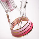 Phoenix Star - 14" Double Tree Beaker - 8 Arm - Milky Pink - The Cave