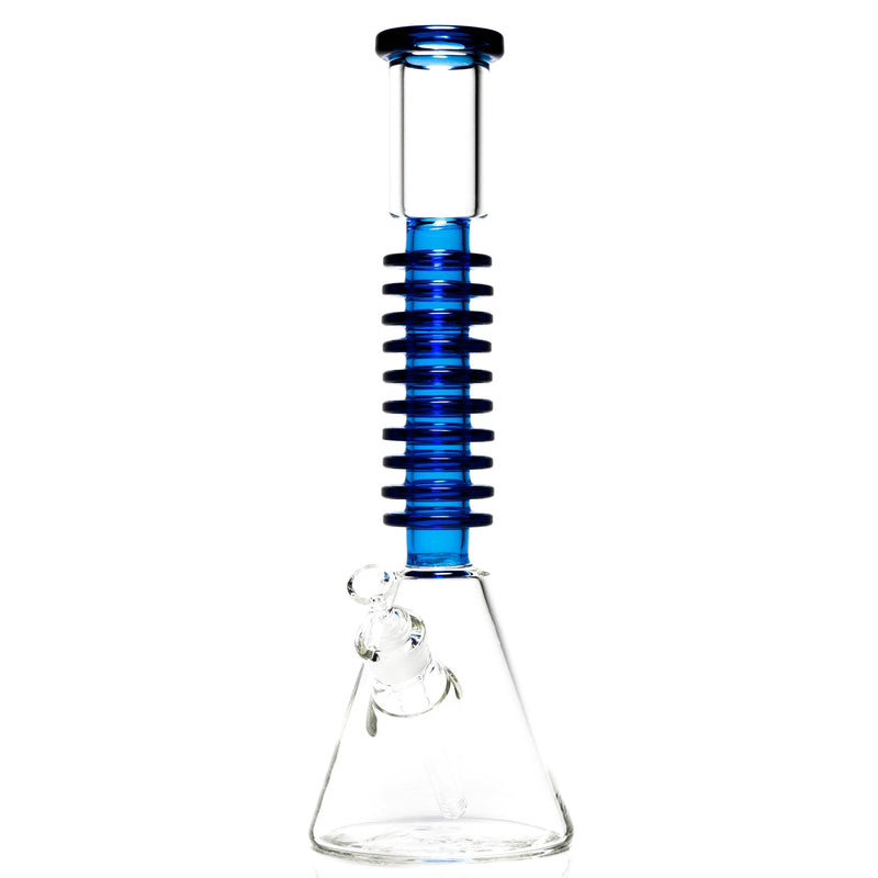 Shooters - 16" Ribbed Neck Beaker - Blue - The Cave