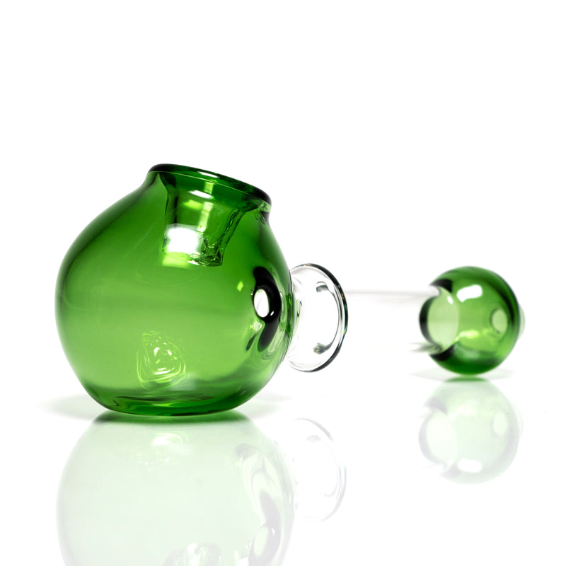 Shooters - Orb Honeycomb Spoon Pipe - Green Accent - The Cave