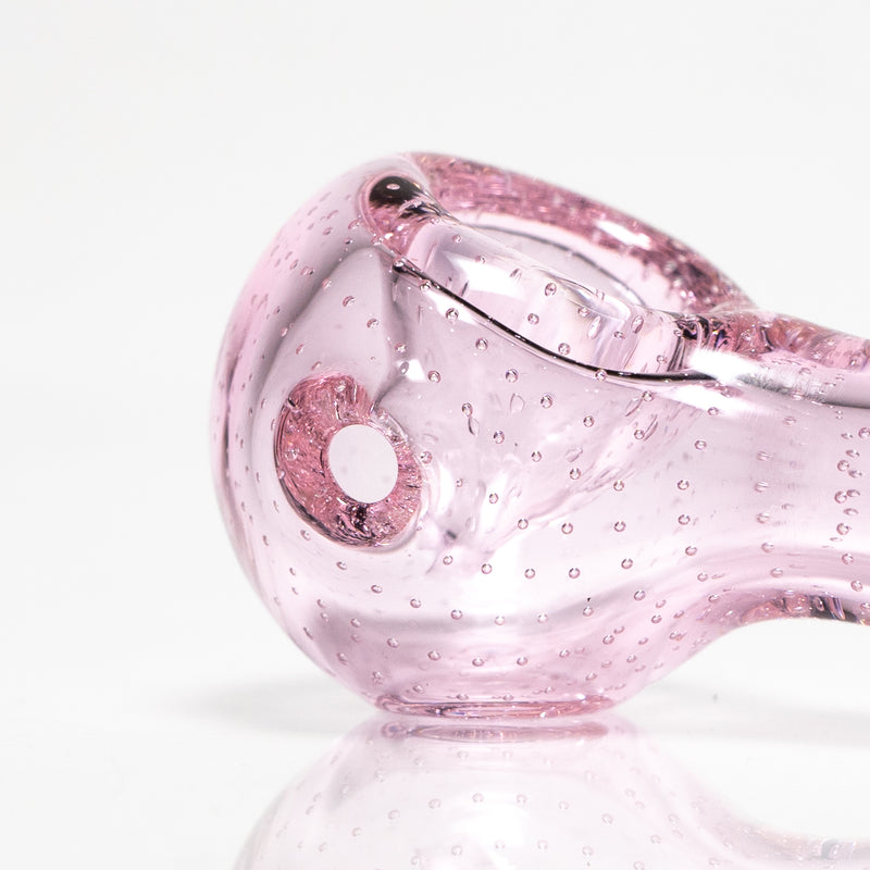 Shooters - 4" Air Bubble Spoon Pipe - Pink - The Cave