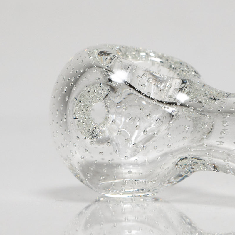 Shooters - 4" Air Bubble Spoon Pipe - Clear - The Cave