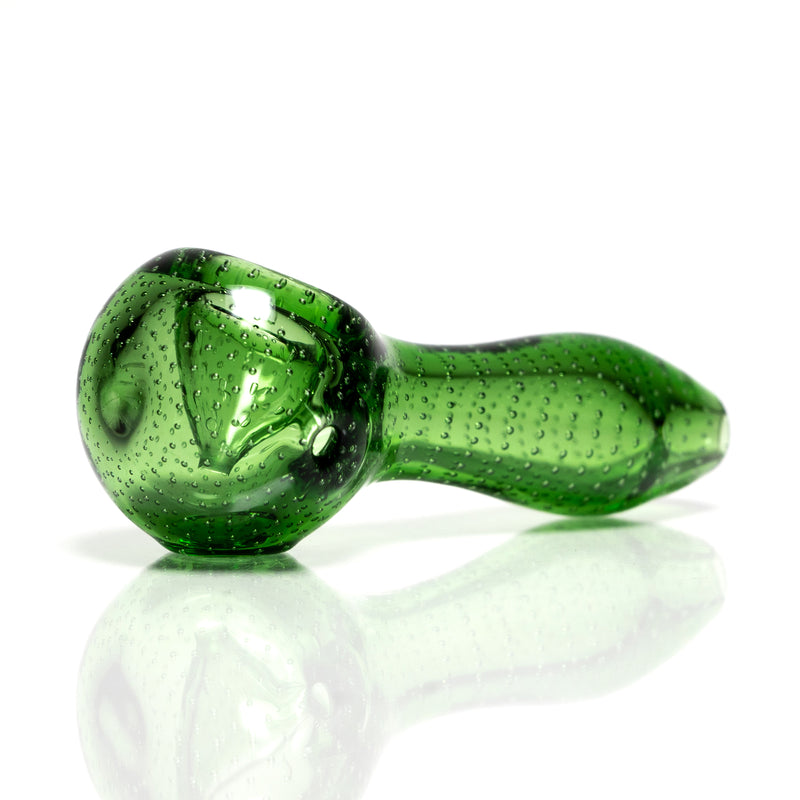 Shooters - 4" Air Bubble Spoon Pipe - Green - The Cave