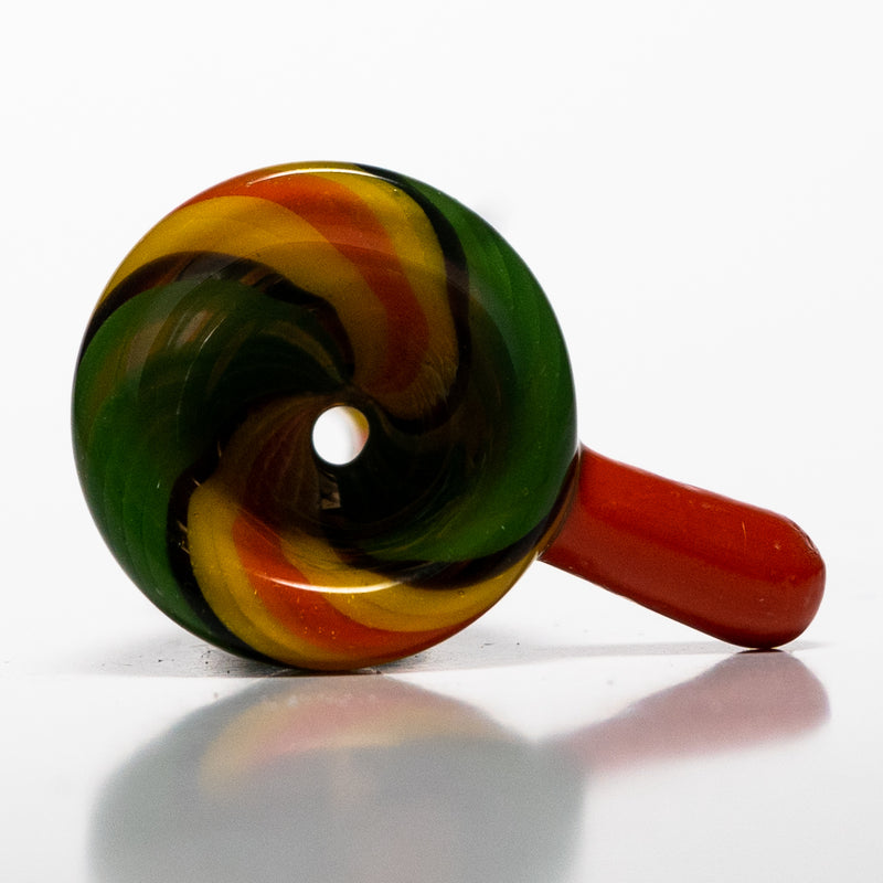 Shooters - Push Bowl Slide - 18mm - Yellow, Green, Black, & Orange Twist - The Cave