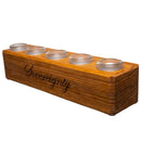 Sovereignty x Dank Woodworks - Slide Display - 5 Slot - 18mm - Red Oak - The Cave