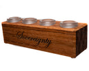 Sovereignty x Dank Woodworks - Slide Display - 4 Slot - 18mm - Jatoba - The Cave