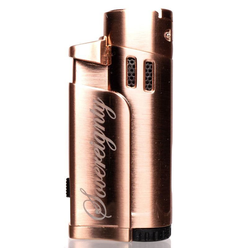 Vector X Sovereignty - Throne - Quad Flame Torch Lighter - Rose Gold - The Cave