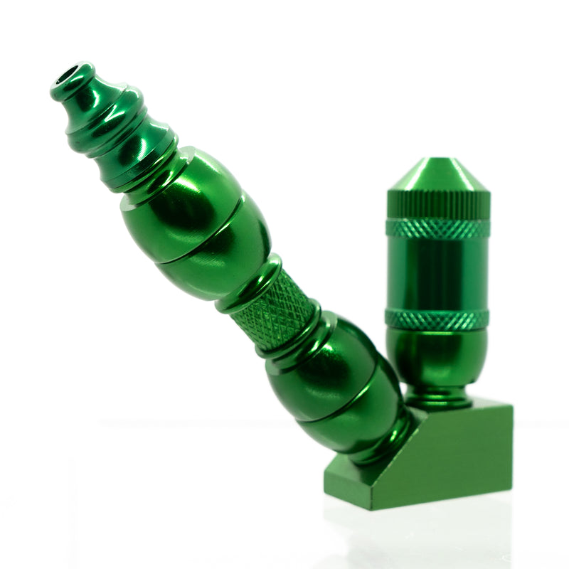 Metal Pipe - Stand Up - Triple Chamber - Green - The Cave