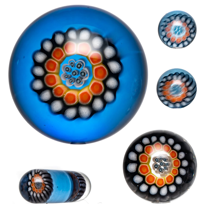 Steve H - Artist Series Slurper Set - 5 Piece - Black & Orange Cane Mandala - Blue Dream - The Cave