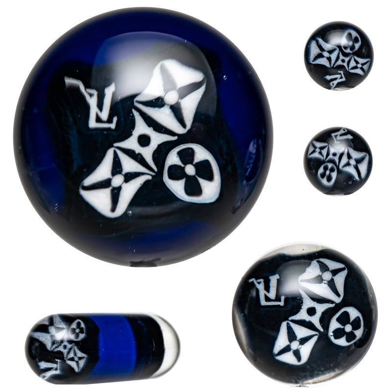 Steve H Glass - Artist Series Slurper Set - 5 Piece - Black Monogram - Cobalt - The Cave