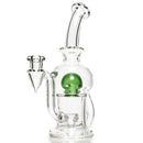 Tube Sock Glass Hustle - Brain Bubbler - Green Stardust Accent - The Cave