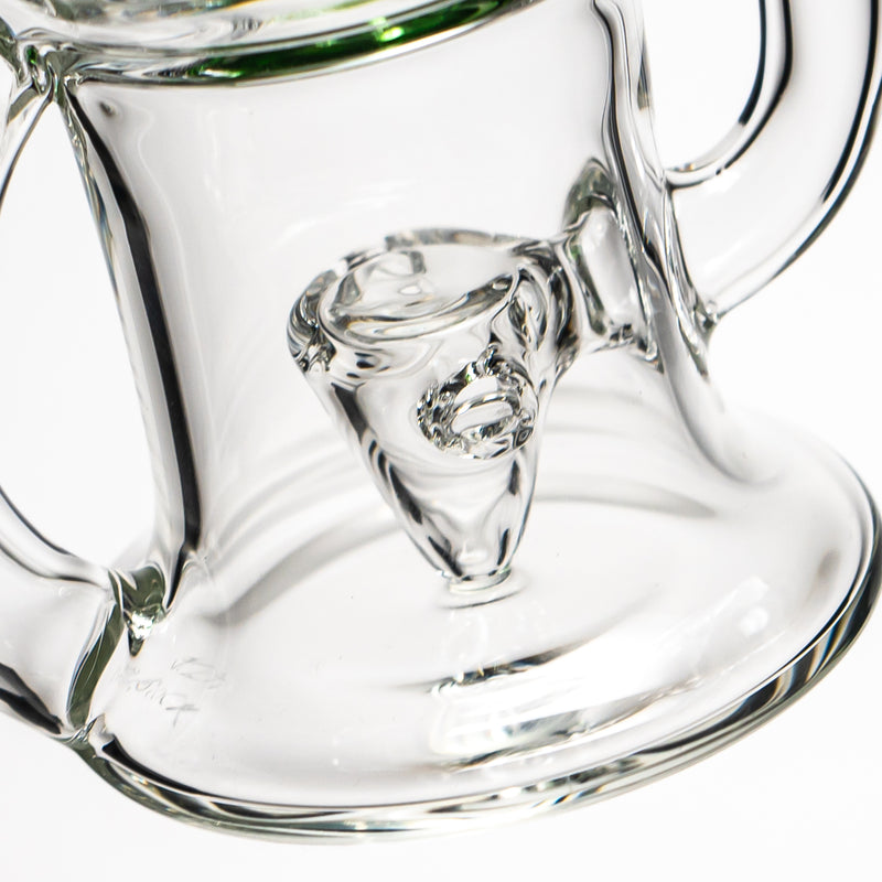 Tube Sock Glass Hustle - Brain Bubbler - Green Stardust Accent - The Cave