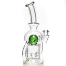 Tube Sock Glass Hustle - Brain Bubbler - Green Stardust Accent - The Cave