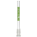 US Tubes - 18/14mm Female Open Downstem - 6.0" - Clear w/ Lime Green - The Cave