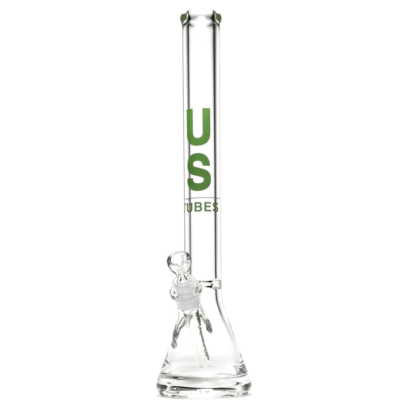 US Tubes - 20" Beaker 50x9 w/ 24mm Joint - Constriction - Green Vertical Label - The Cave