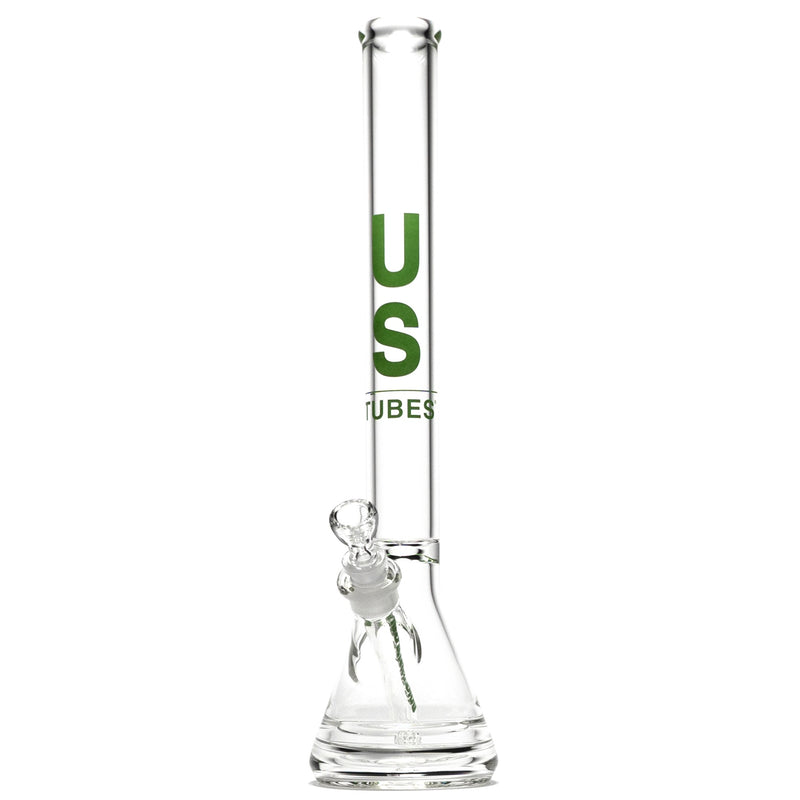 US Tubes - 20" Beaker 50x7 w/ 24mm Joint - Constriction - Green Vertical Label - The Cave