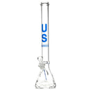US Tubes - 20" Beaker 50x7 w/ 24mm Joint - Constriction - Blue Vertical Label - The Cave