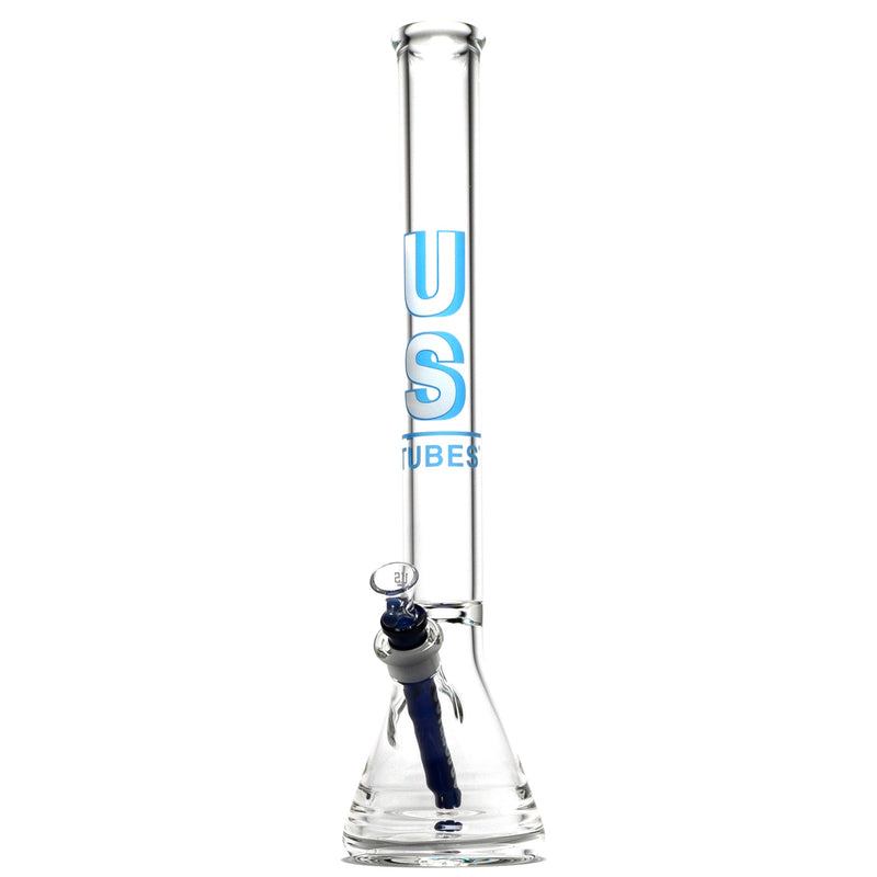 US Tubes - 20" Beaker 50x7 w/ 24mm Joint - Constriction - Light Blue Shadow Label - The Cave