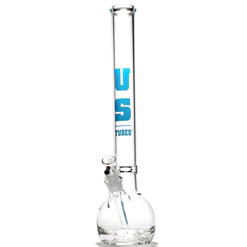 US Tubes - 20" Round Bottom 50x5 w/ 24mm Joint - Constriction - Light Blue Classic Label - The Cave