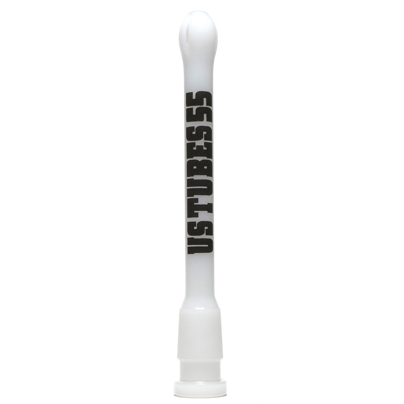 US Tubes - 18/14mm Female 3 Slit Downstem - 5.5" - White & Black - The Cave