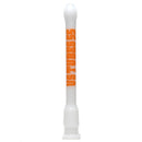 US Tubes - 18/14mm Female 3 Slit Downstem - 5.5" - White w/ Orange - The Cave