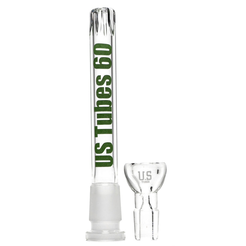 US Tubes - 20" Beaker 50x7 w/ 24mm Joint - Constriction - Green Vertical Label - The Cave