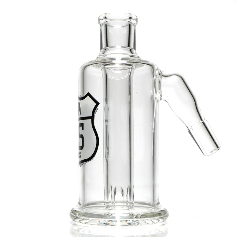 US Tubes - Ash Catcher - 14mm 45° - White & Black Highway Label - The Cave