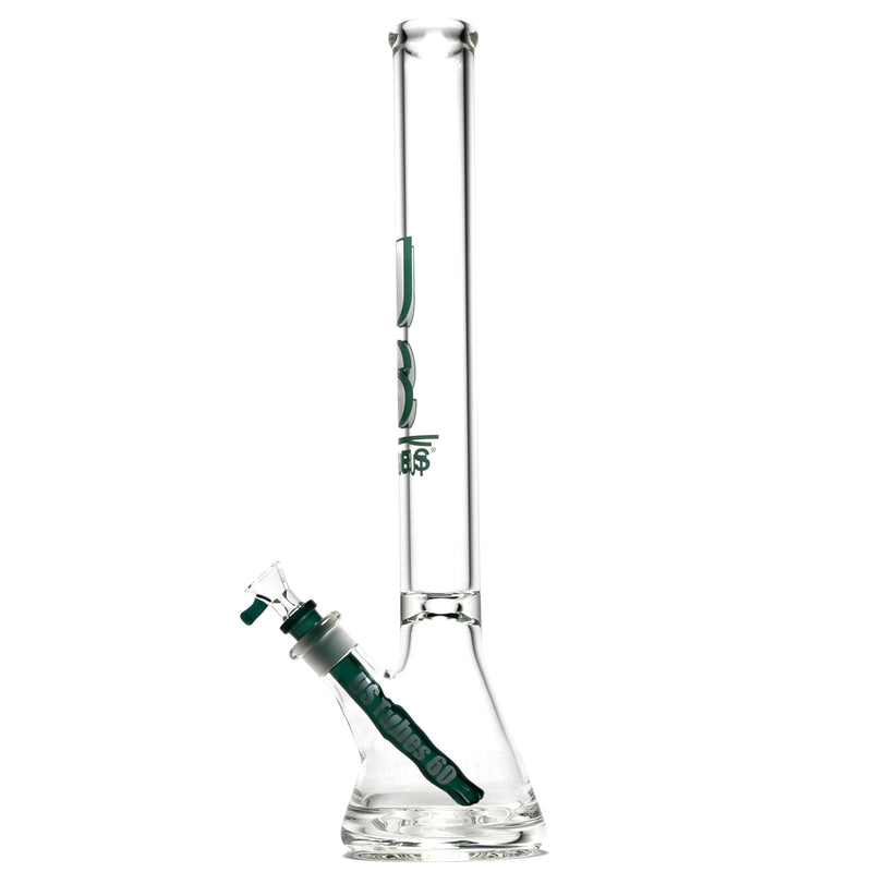 US Tubes - 20" Beaker 50x7 w/ 24mm Joint - Constriction - Teal Shadow Label - The Cave