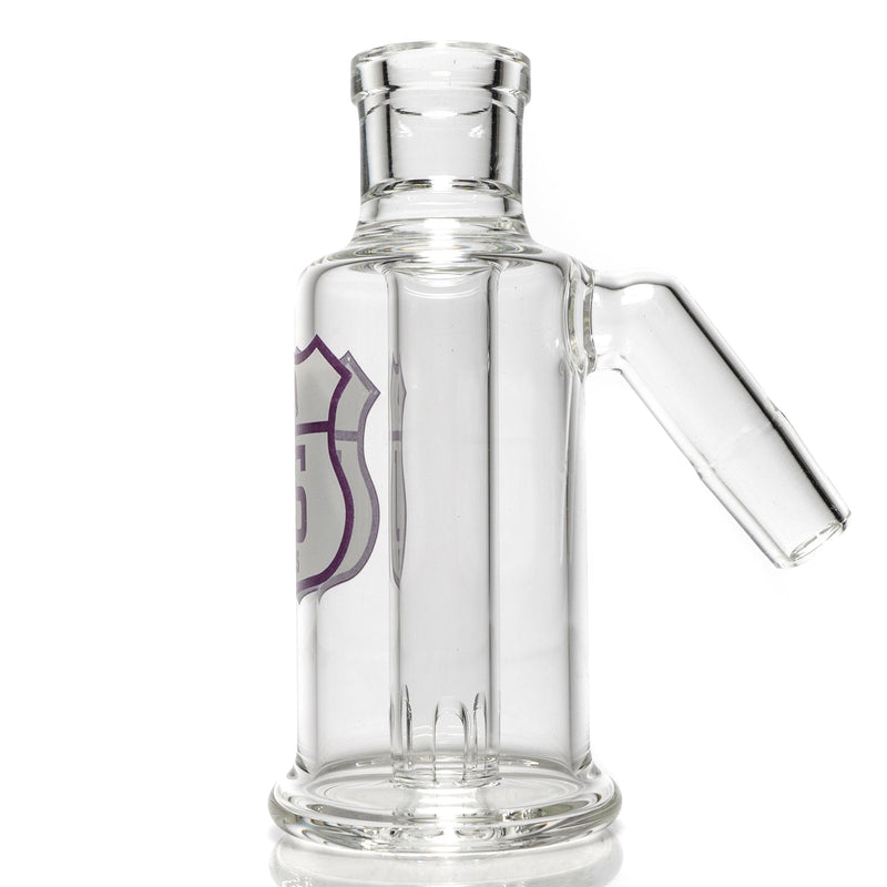 US Tubes - Ash Catcher - 18mm 45° - White & Purple Highway Label - The Cave