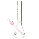 US Tubes - 13" Beaker 50x7 - White & Pink Vertical Label w/ Pink Slide - The Cave