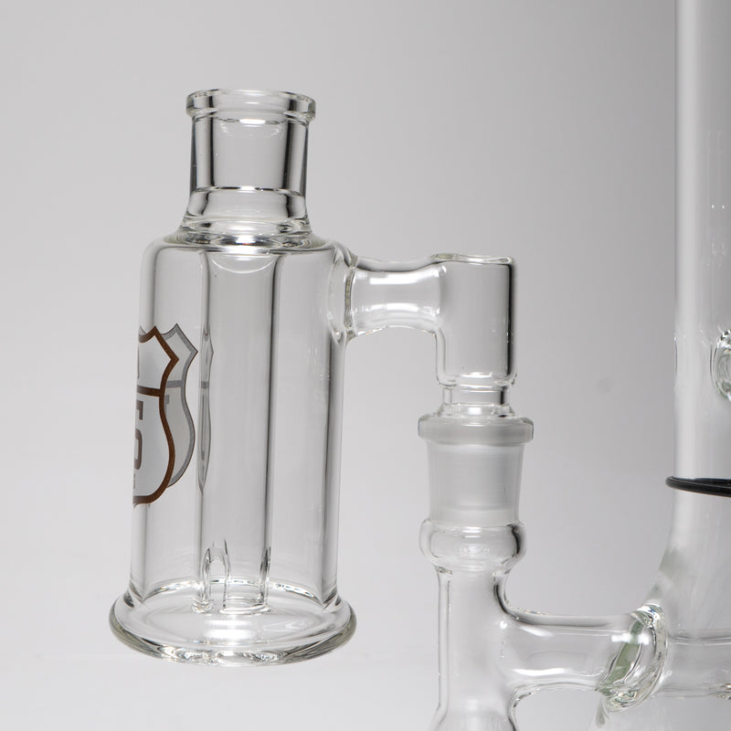 US Tubes - Ash Catcher - 18mm 45° - White & Brown Highway Label - The Cave