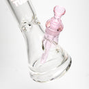 US Tubes - 13" Beaker 50x7 - White & Pink Vertical Label w/ Pink Slide - The Cave