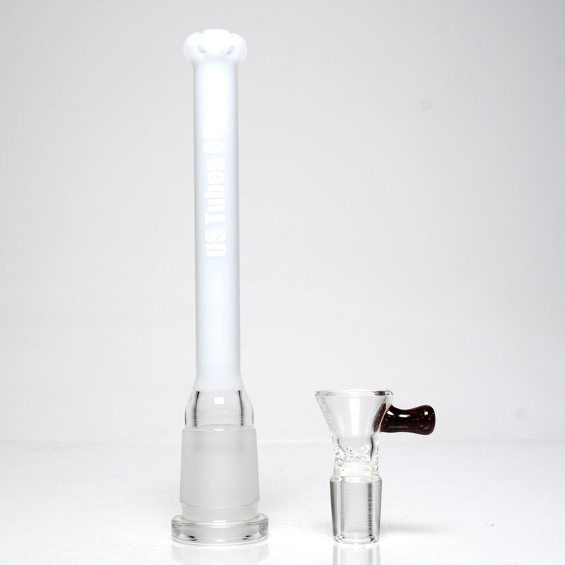 US Tubes - 20" Beaker 50x5 w/ 29mm Joint - Constriction - White & Red Vertical Label - The Cave