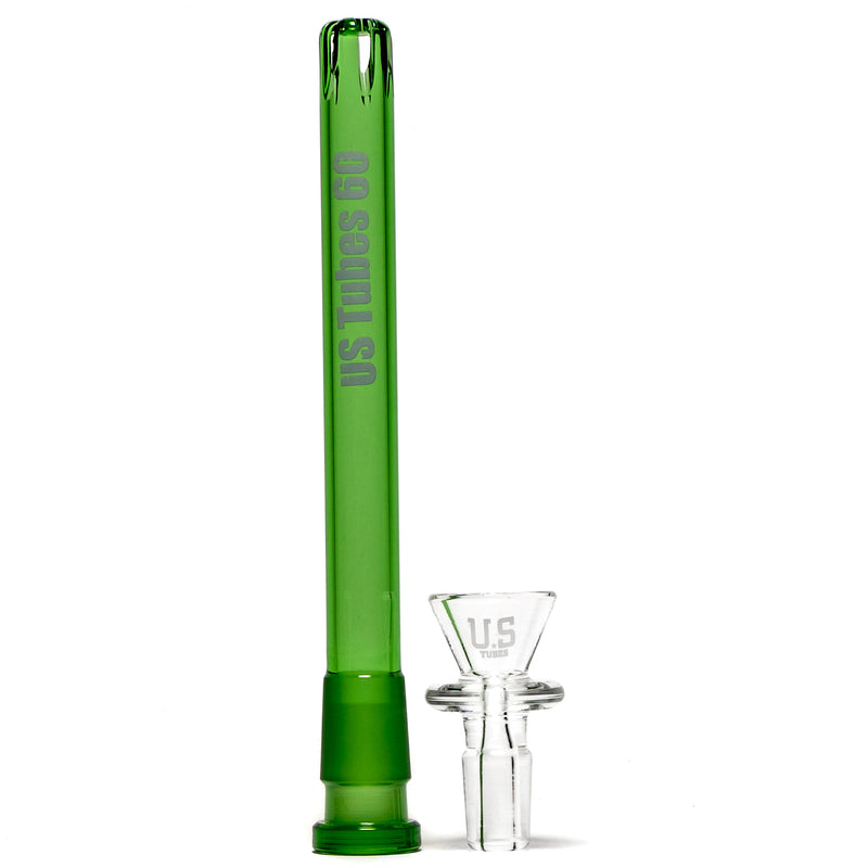 US Tubes - 17" Beaker 50x7 - Constriction - Solid Green Vertical Label - The Cave