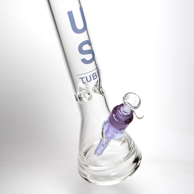 US Tubes - 14" Beaker 50x5 - Ice Pinch - Purple - The Cave