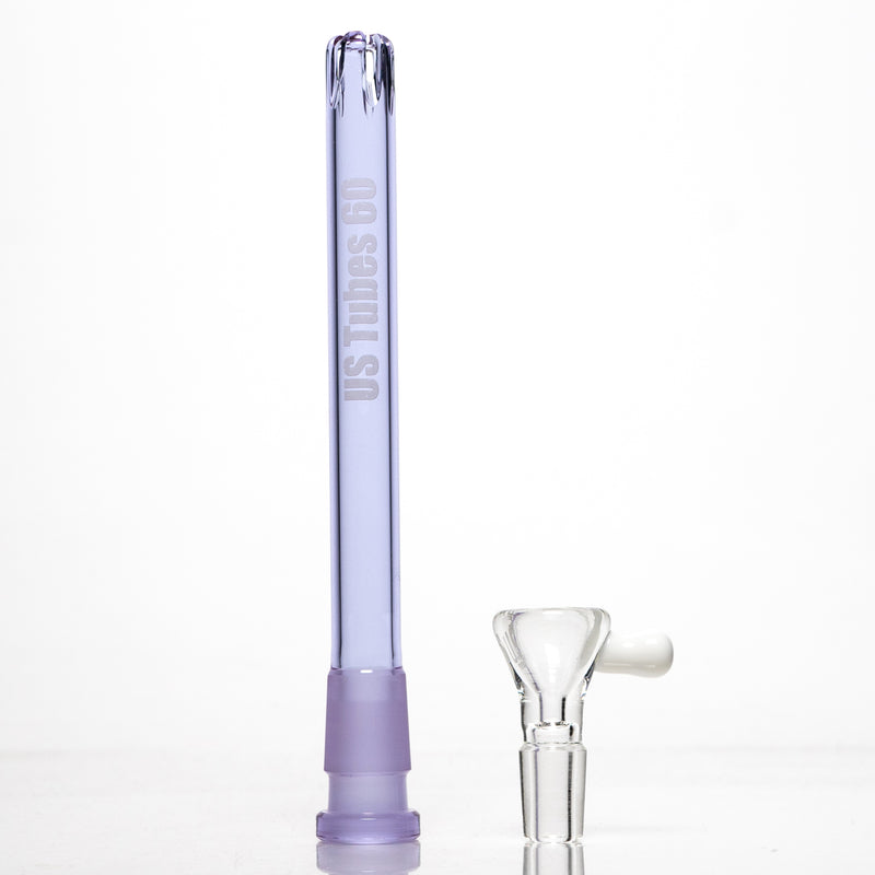 US Tubes - 14" Beaker 50x5 - Ice Pinch - Purple - The Cave