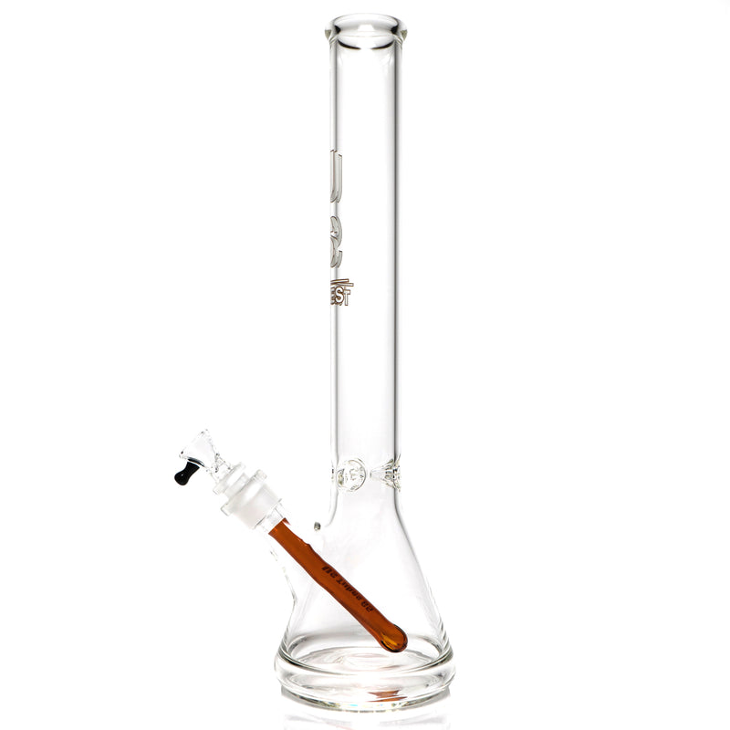 US Tubes - 18" Beaker 50x5 w/ 24mm Joint - White & Brown Vertical Label - The Cave