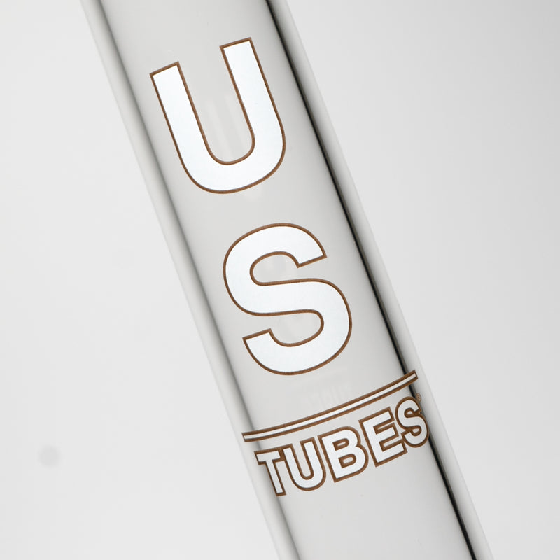 US Tubes - 18" Beaker 50x5 w/ 24mm Joint - White & Brown Vertical Label - The Cave