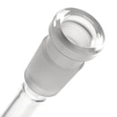 US Tubes - 18/14mm Female 3 Slit Downstem - 6.0" - Clear w/ White - The Cave