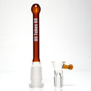 US Tubes - 18" Beaker 50x9 w/ 24mm Joint - Constriction - Brown Shadow Label - The Cave