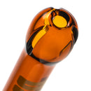 US Tubes - 18/14mm Female 3 Slit Downstem - 6.0" - Amber w/ Yellow - The Cave