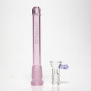US Tubes - 18" Beaker 50x5 w/ 24mm Joint - Pink Vertical Label w/ Purple Handle Slide - The Cave